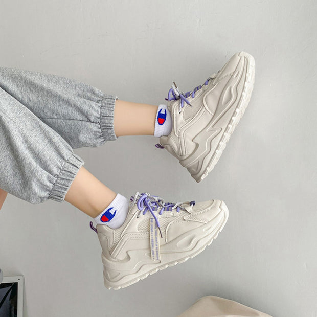 Mesh breathable platform platform sports shoes