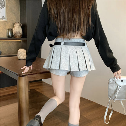 Stylish High-Waisted Pleated Skirt