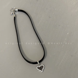 Heart Cross Zircon Necklace Titanium Steel Clavicle Chain