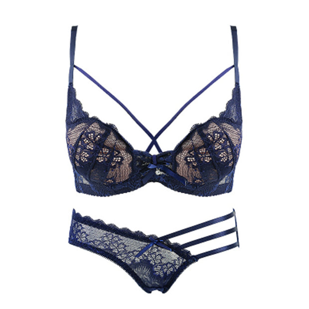 Sexy lace sponge padded push up bra underwear
