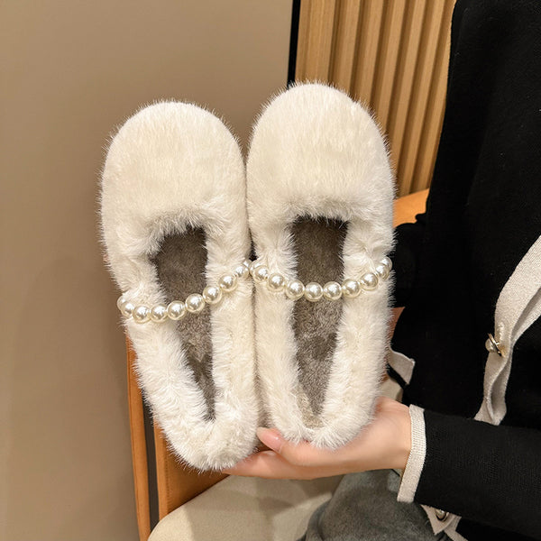 Outer Wear New Style Slip-On Soft Sole Beanie Shoes