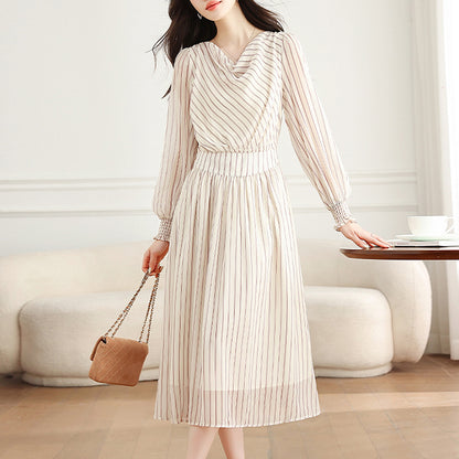 Stylish Two-Tone Striped Dress