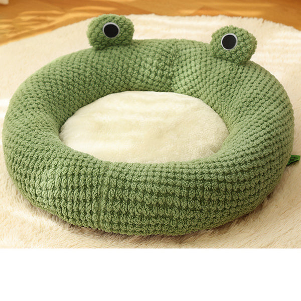 Green Frog Round Pet Cat Warm Dog House Nest