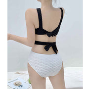Colorblock crossover cutout one-piece swimsuit