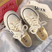 Thick-soled heightened casual sports canvas shoes