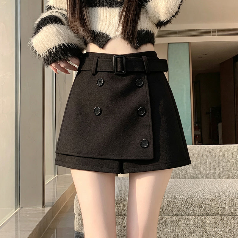 Retro High-Waisted Slimming Casual Skort