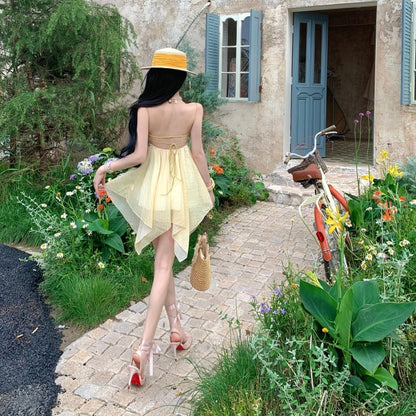 Niche Asymmetrical Backless Dress