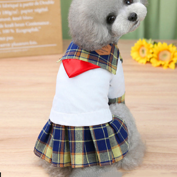 Cats And Dogs College Style Uniform Pet Clothing