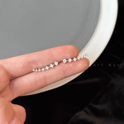 Curved zircon earbone stud earrings jewelry