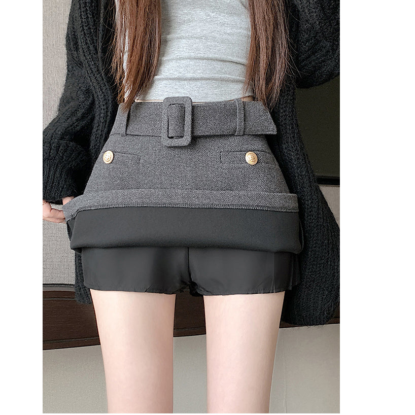 Elegant Wool-Blend Pencil Skirt