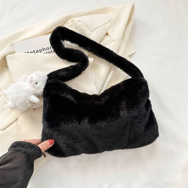Plush Large-Capacity Fashionable Shoulder Versatile Crossbody Bag
