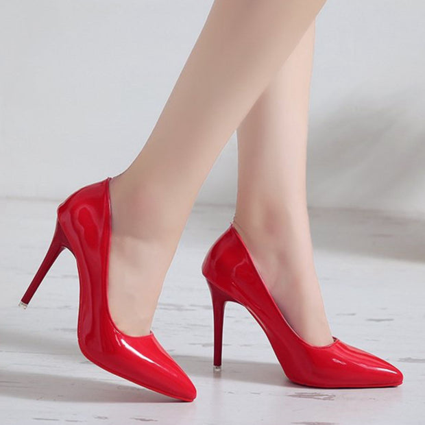 High heels bed cannon stiletto pointy toe shoes