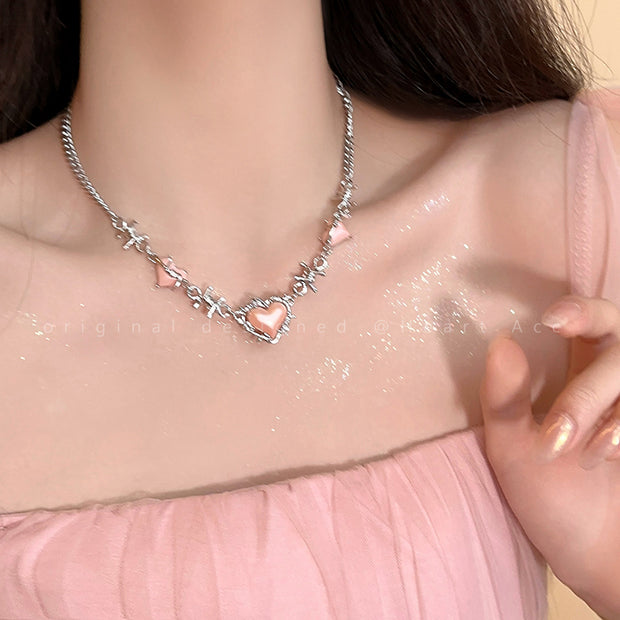 Love necklace versatile clavicle chain