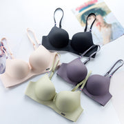 Push-up bra for small breasts adjustable seamless one-piece bra
