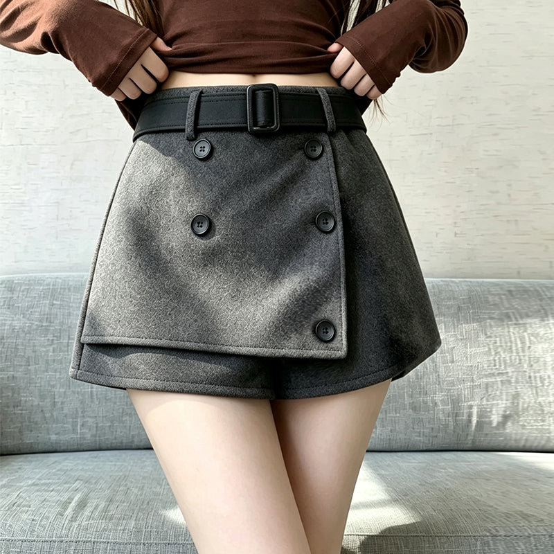 Retro High-Waisted Slimming Casual Skort