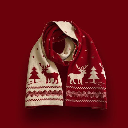 New Year Christmas Warm Knitted Scarf