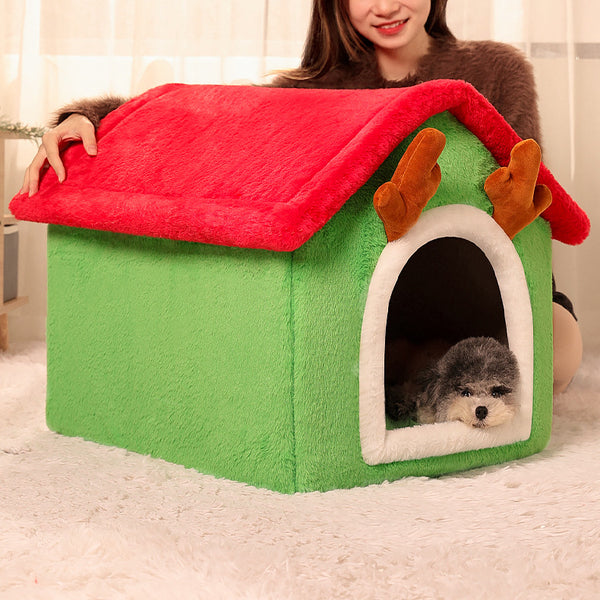 Pet House Nest Removable Washable Cat Dog Bed