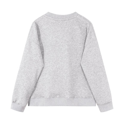 Cartoon Letter Print Long-Sleeved Sweatshirt