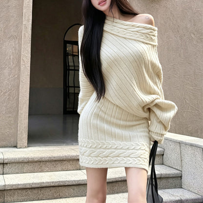 Loose-Fit Stretchy Knit Dress