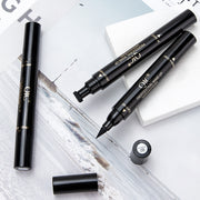 Waterproof Quick-Drying 2-In-1 Stamp Eyeliner Pen