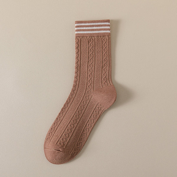 Wool Striped Wavy Warm Socks