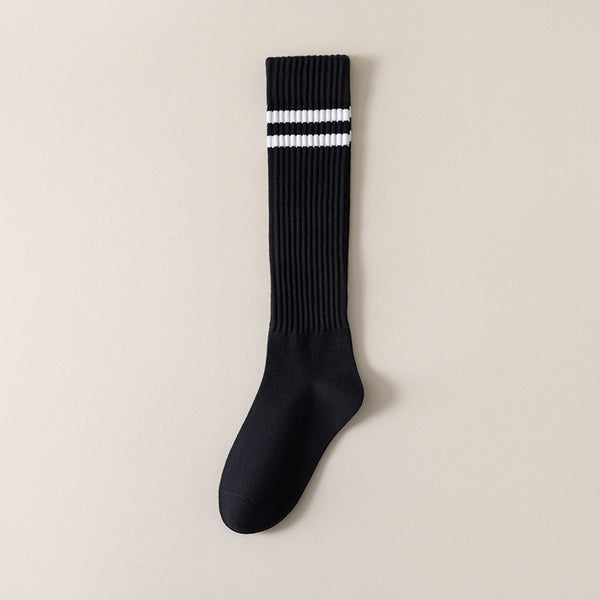 Striped Sweat-Absorbent Calf Socks