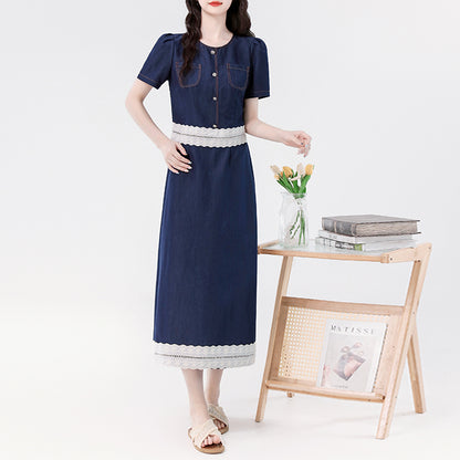 Tencel Lightweight Denim Suit Skirt