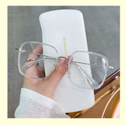 Metal frame clear lens fashion glasses