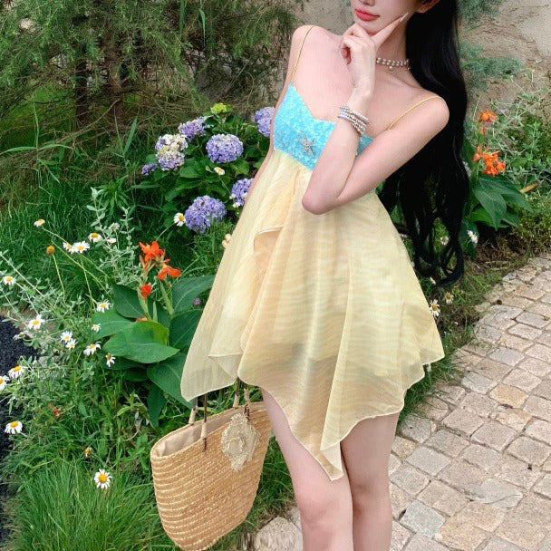 Niche Asymmetrical Backless Dress