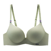 Push-up bra for small breasts adjustable seamless one-piece bra