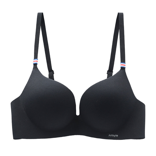 Push-up bra for small breasts adjustable seamless one-piece bra