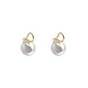 Vintage pearl ear hook temperament earrings accessories