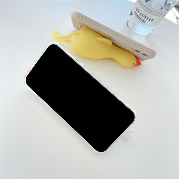Duck stand silicone iphone case