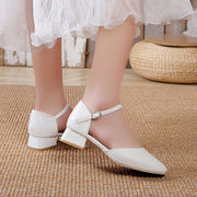 Chunky heel strap elegant summer sandals