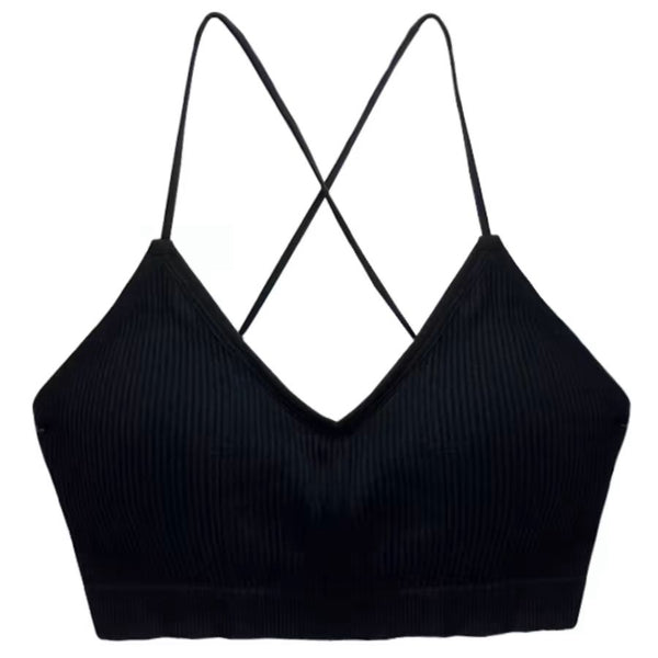 Cross Camisole Tube Top With Bra Straps Padded Underwear