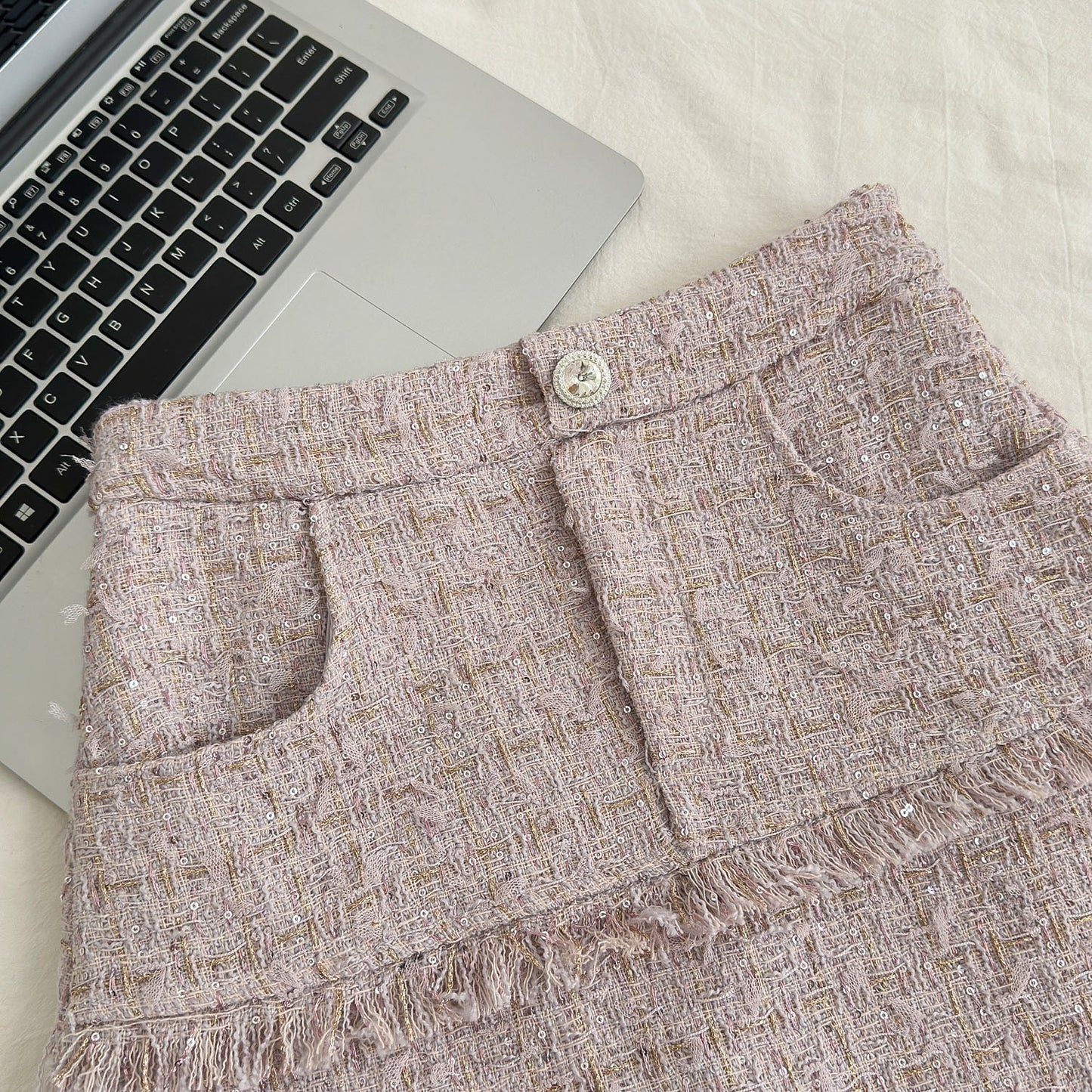 Purple Embroidered Fashionable Two-Piece Suit