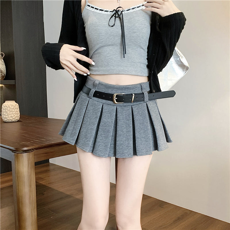 Stylish High-Waisted Pleated Skirt