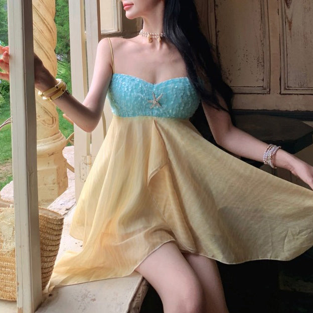 Niche Asymmetrical Backless Dress