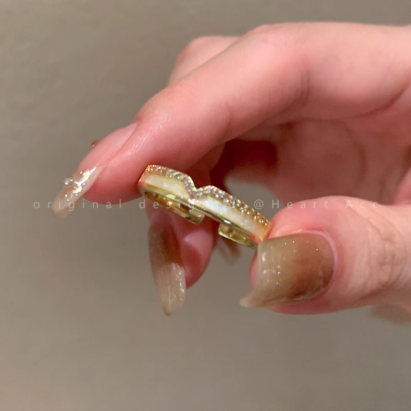 Letter Shell Opening Adjustable Index Finger Ring
