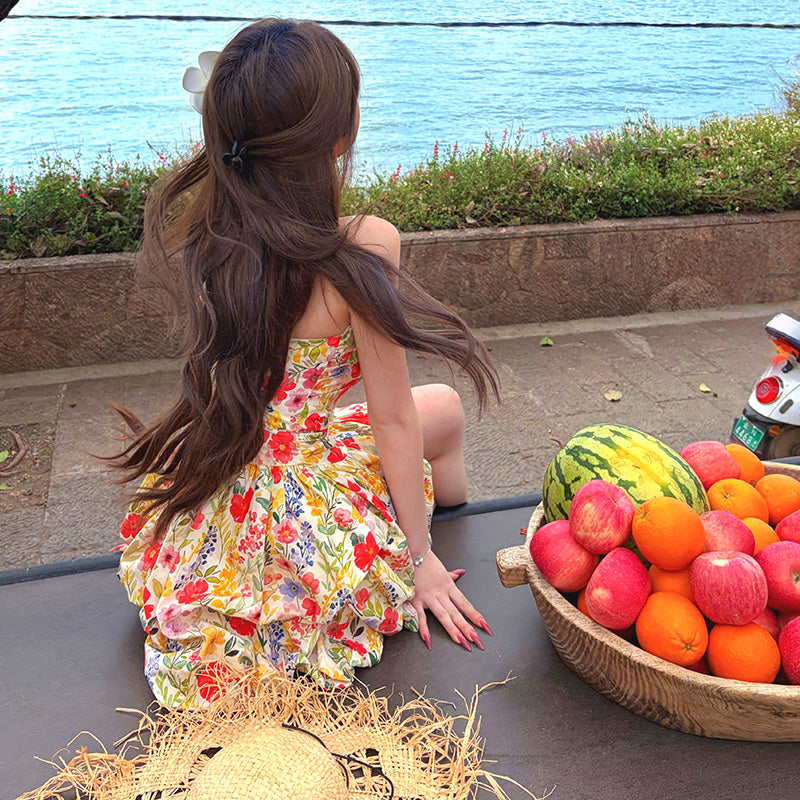Double-Layered Lace-Trimmed Tulip Dress