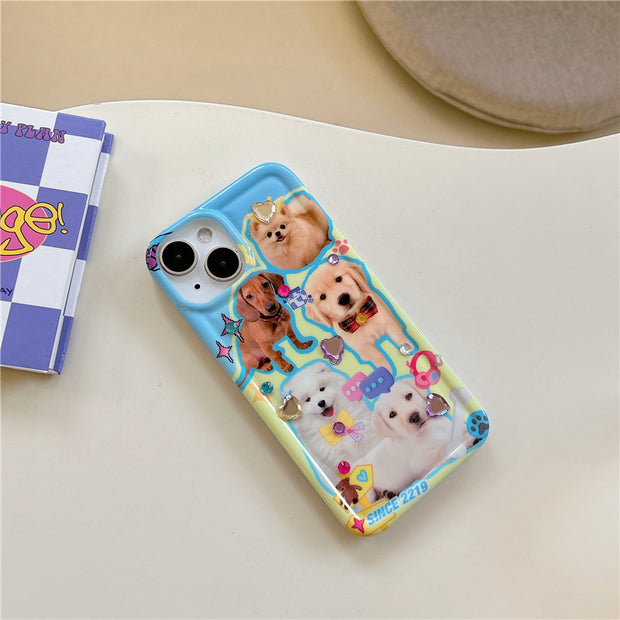 Cartoon cats and dogs diy stickers drill creative