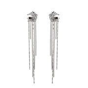 Long tassel ear cuff exquisite pierced earrings