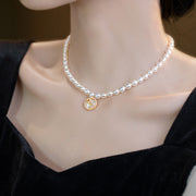 Pearl star pendant clavicle necklace