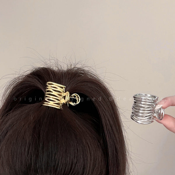Simple High Ponytail Metal Clip Back Head Hairpin Headgear
