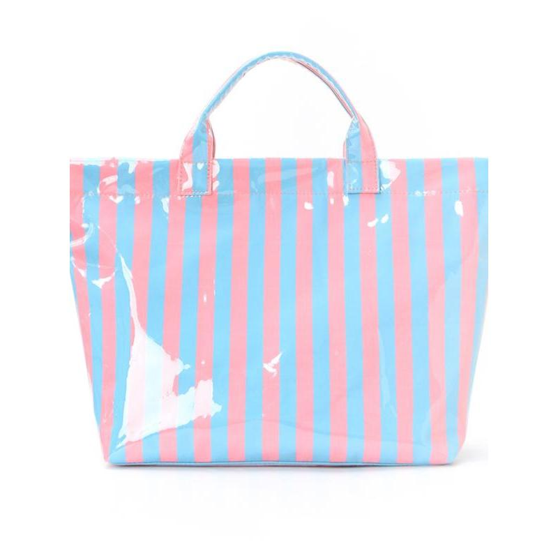 Striped Large-Capacity Tote Bag