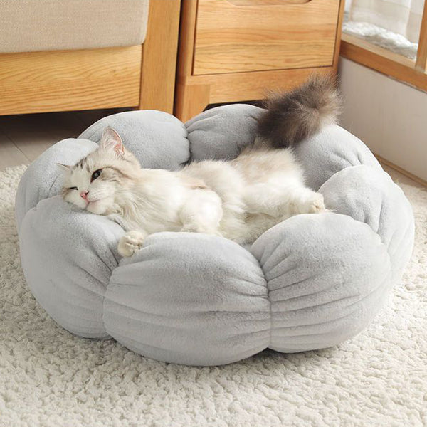 Flower Dog Cat Nest Bed Warm Pet Supplies Machine Washable