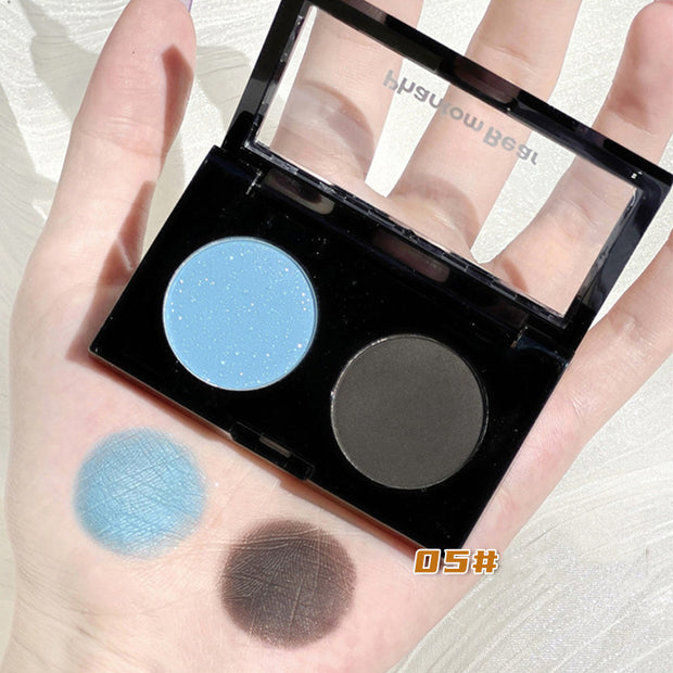 Natural delicate matte two-color eyeshadow palette