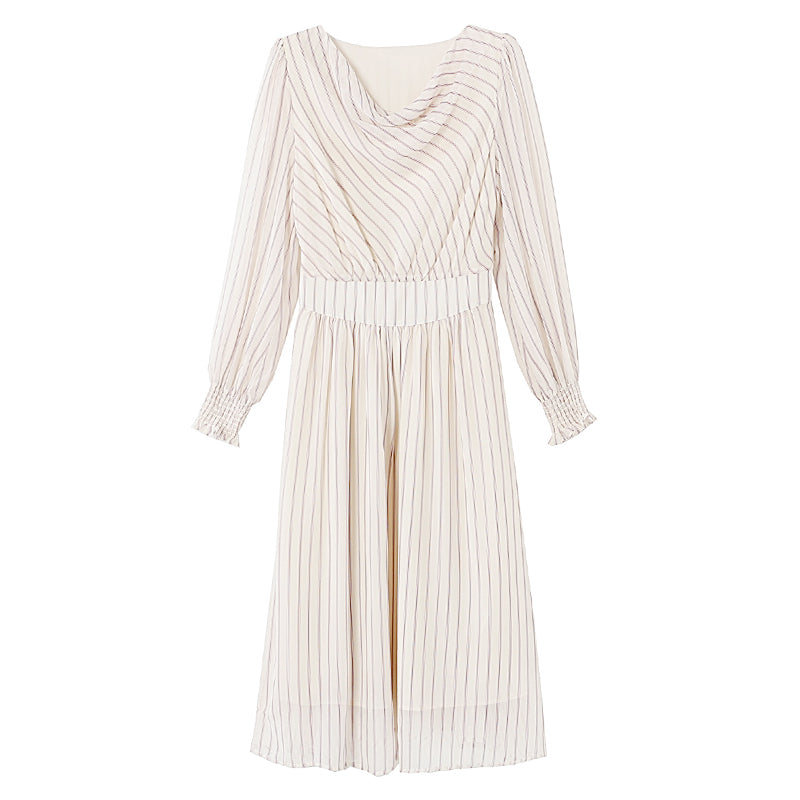 Stylish Two-Tone Striped Dress