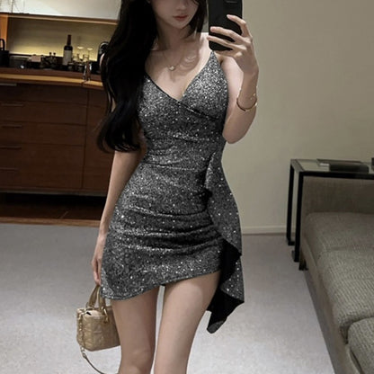 Sexy Sequin Camisole Dress
