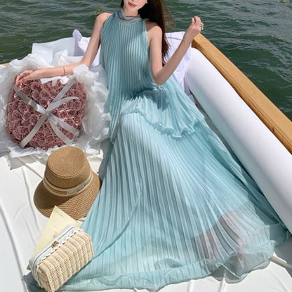 Sleeveless Vest And Skirt Set
